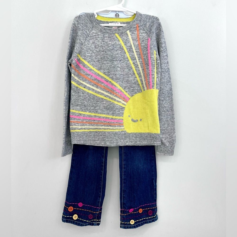 Sunshine Outfit Jeans and Sweater Girls 6/7